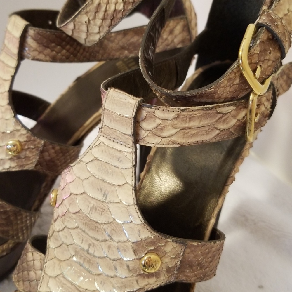 Stuart Weitzman Python Sandals - Picture 7 of 8